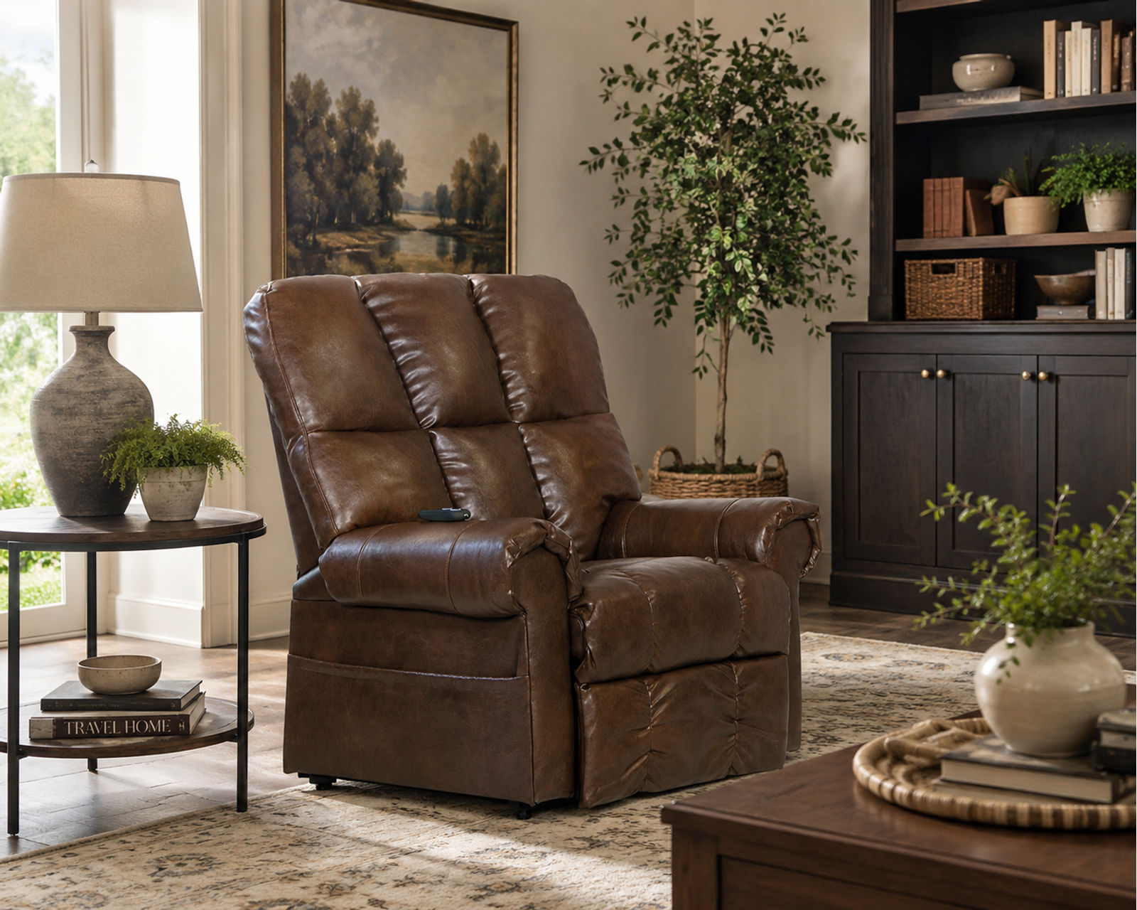Stallworth Big Man’s Heavy-Duty Power Lift Full Lay-Out Chaise Recliner 450 Pounds Rated (2 colors) - More Comfort. More Confidence. More Freedom.