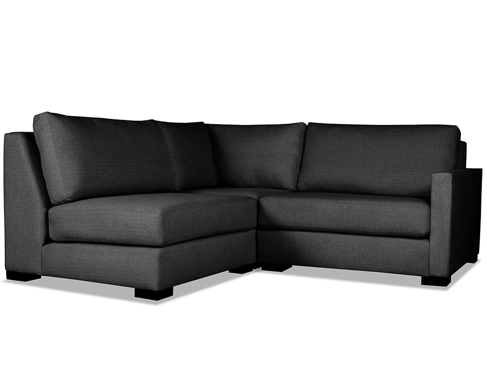 Chester 3 Pieces Modular Sectional w/ Left Open End (3 Colors Available) - Chester 3 Pieces Modular Sectional w/ Left Open End In Charcoal