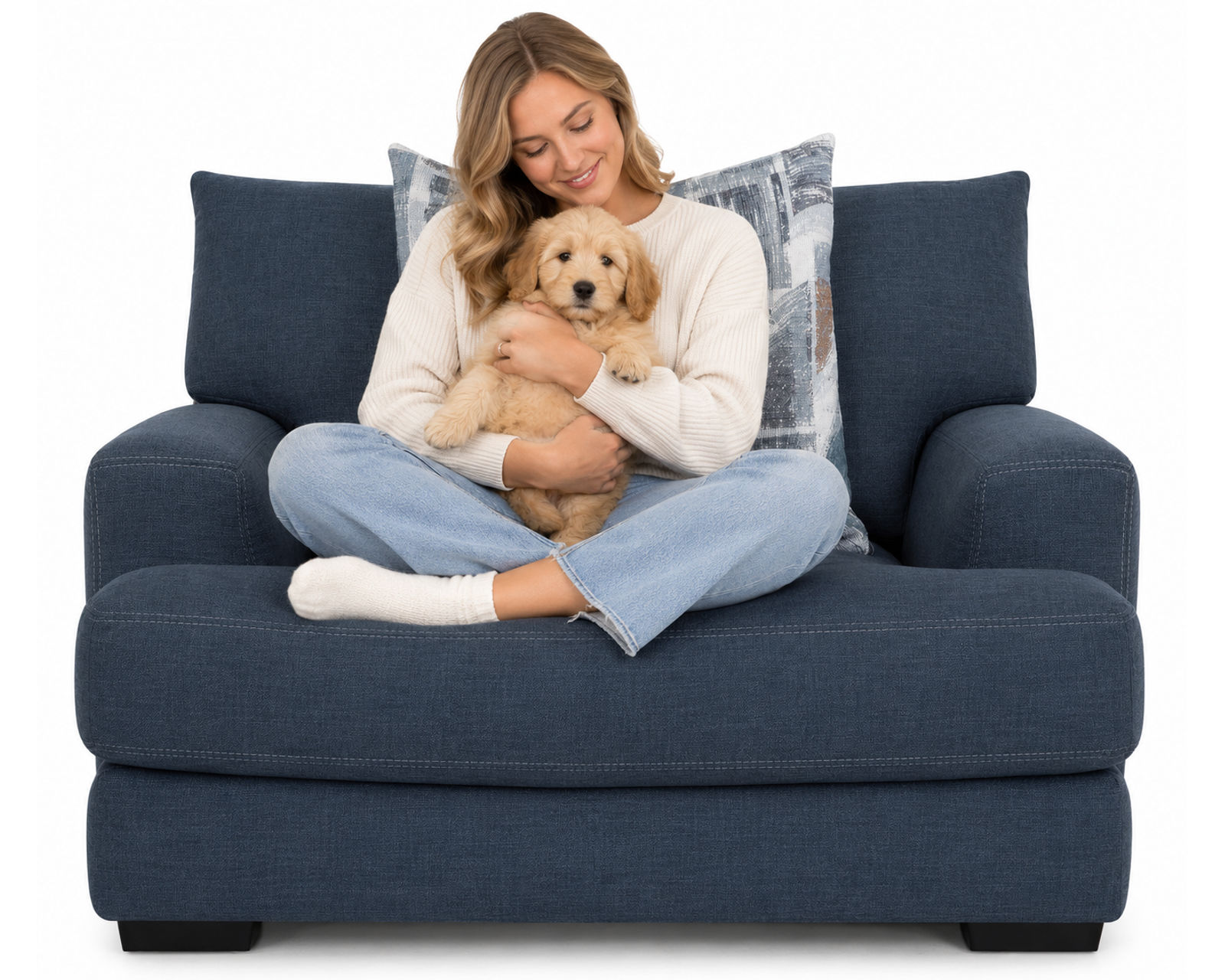 Camden 87" Casual Modern Sofa (Relaxed Modern Style. Deep Comfort) - Everything You Need for a Beautifully Designed Room.