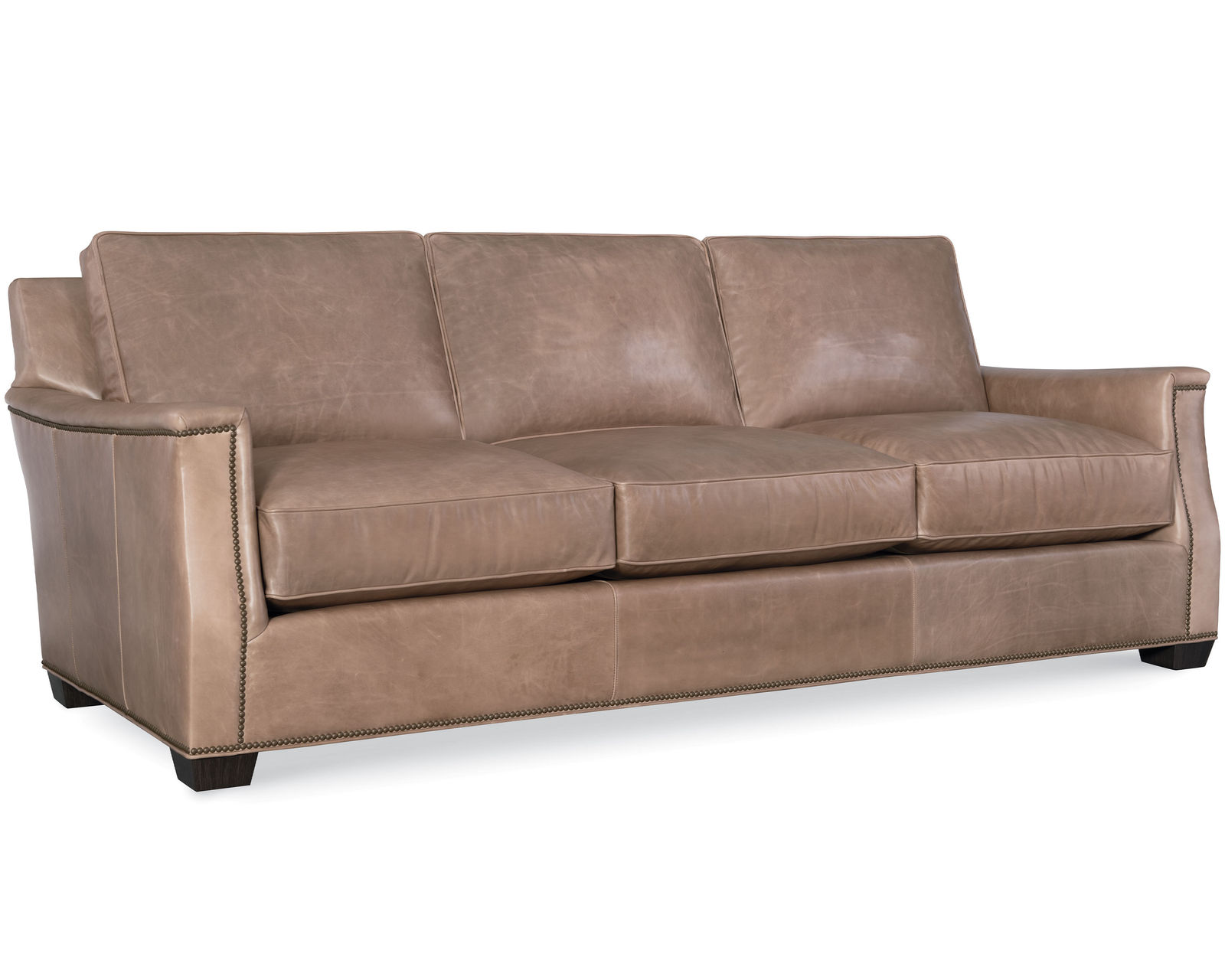 Brandon 84" or 96" Nail Head Leather Sofa (+45 leathers) - Brandon 96" Leather Sofa