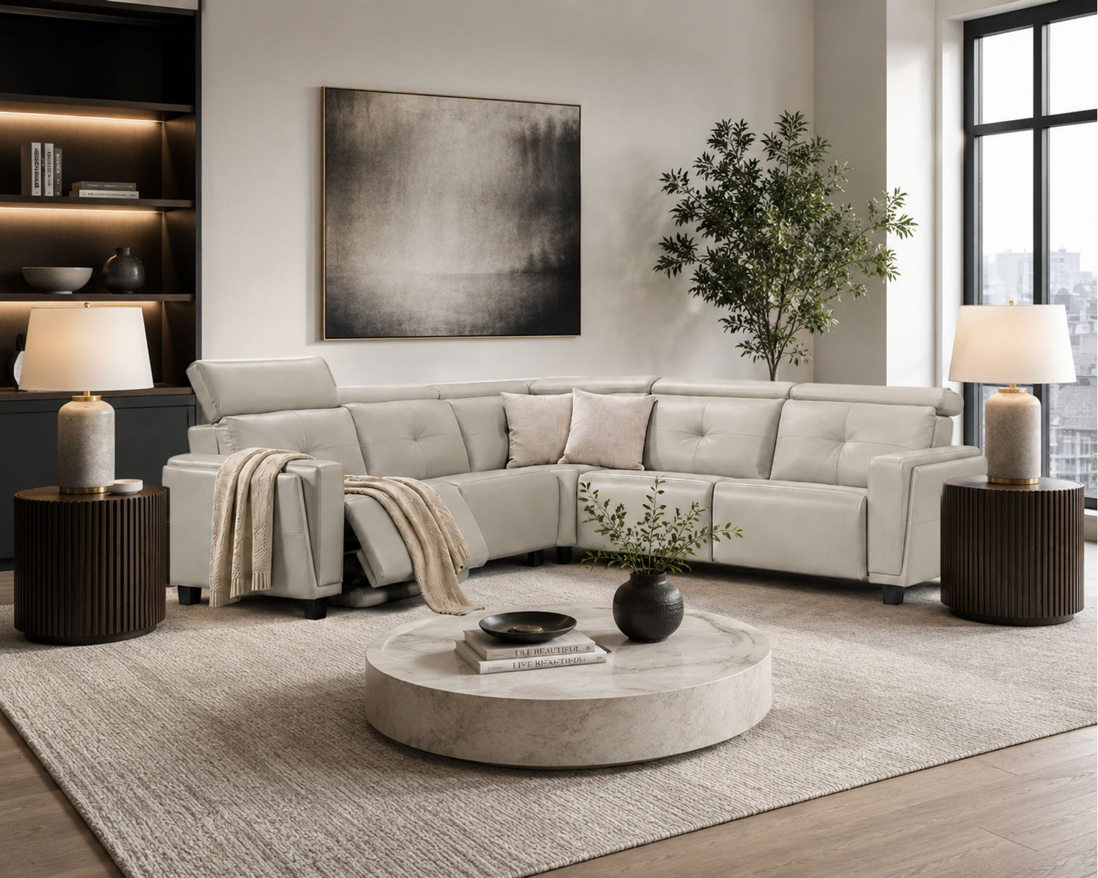 Mackenzie F090 Power Headrest Power Reclining Sectional (standard and wide seat widths) +140 leathers - Premium Comfort Without Compromise