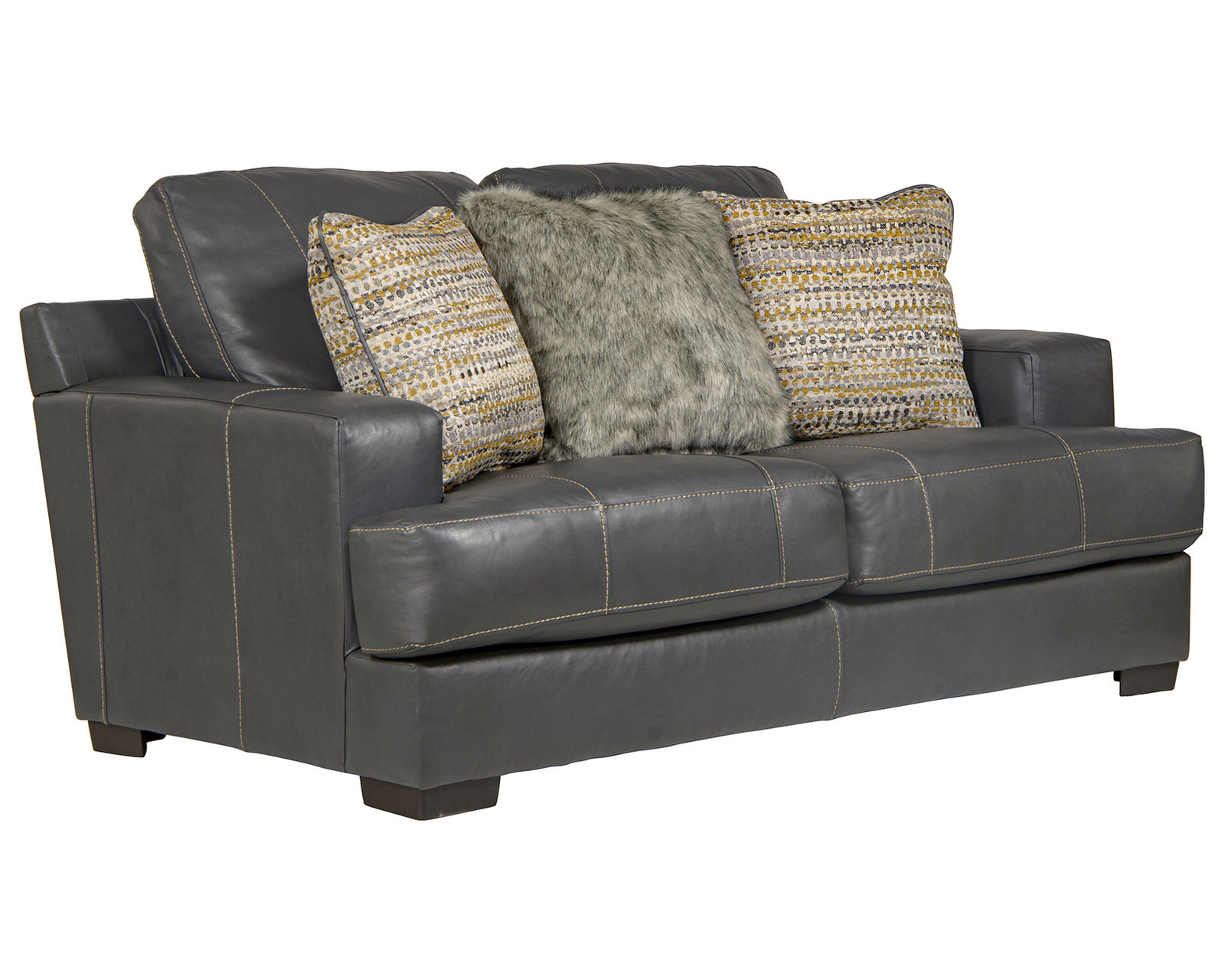 Marco 92" Top Grain Leather Sofa 2 colors (in stock) includes pillows