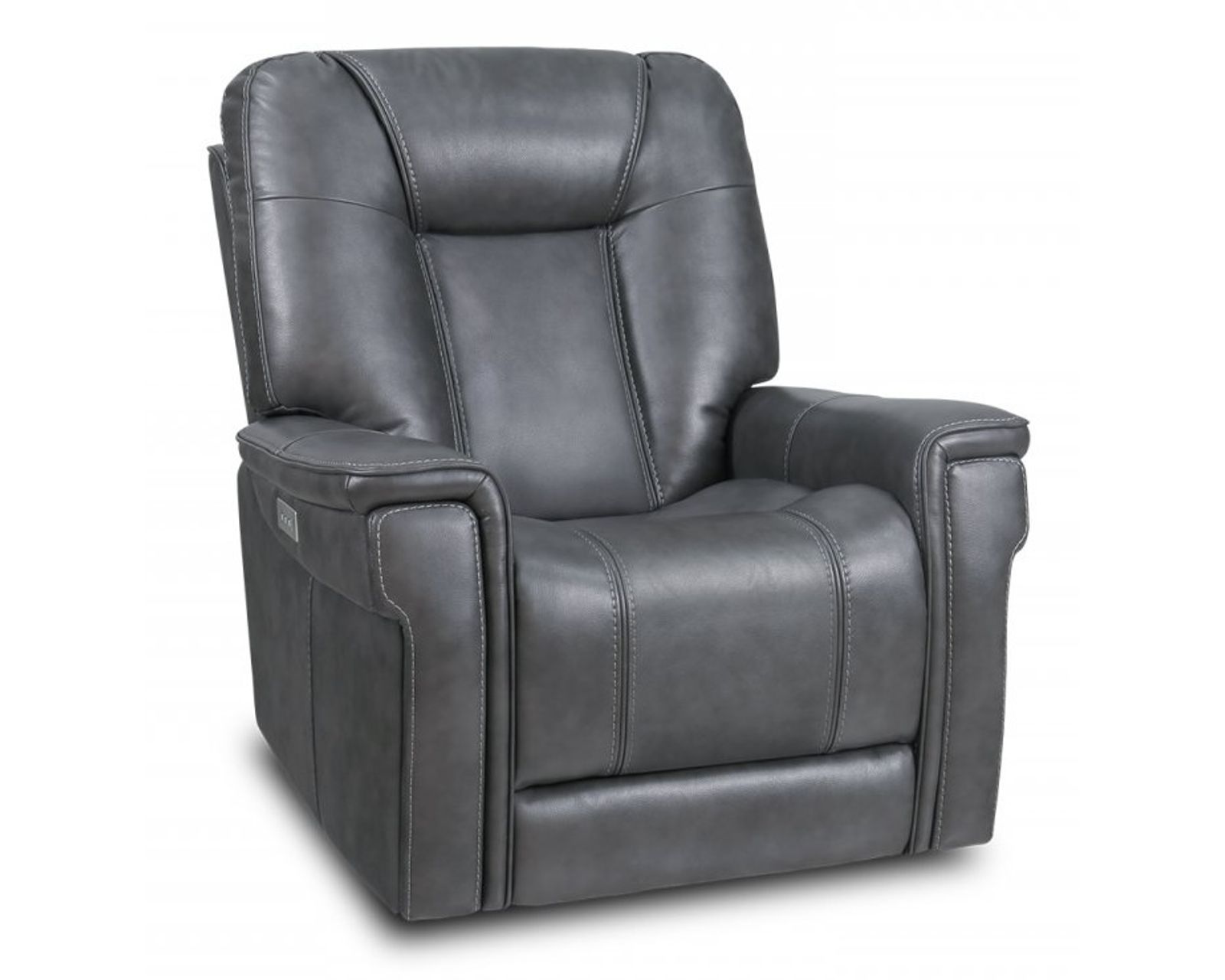  Sanibel 88" Sofa w/Power Recline, Power Head Rests & Power Lumbar (Lay Flat) Dove Leather (In stock) - Also available in leather color Storm