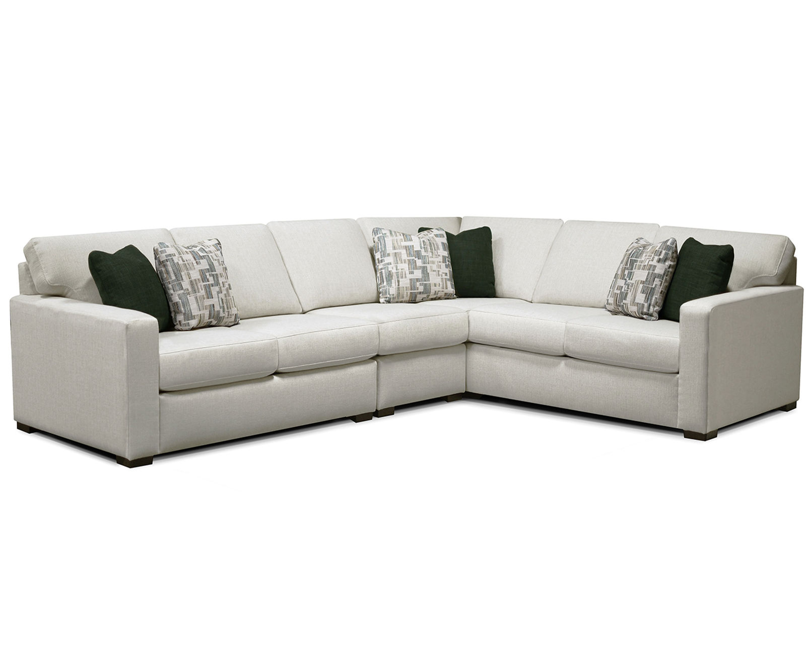 Baylor Stationary Sectional  (+100 Standard and Performance Fabrics) - Layout L: Three Piece Sectional 123" x 95"