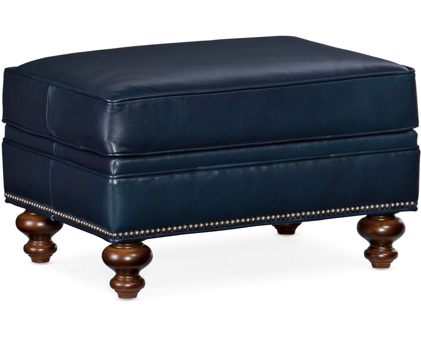 Bradington Young West Haven 759 Sofa (12 leathers) 8-Way Hand Tie - West Haven 19" x 26" Ottoman