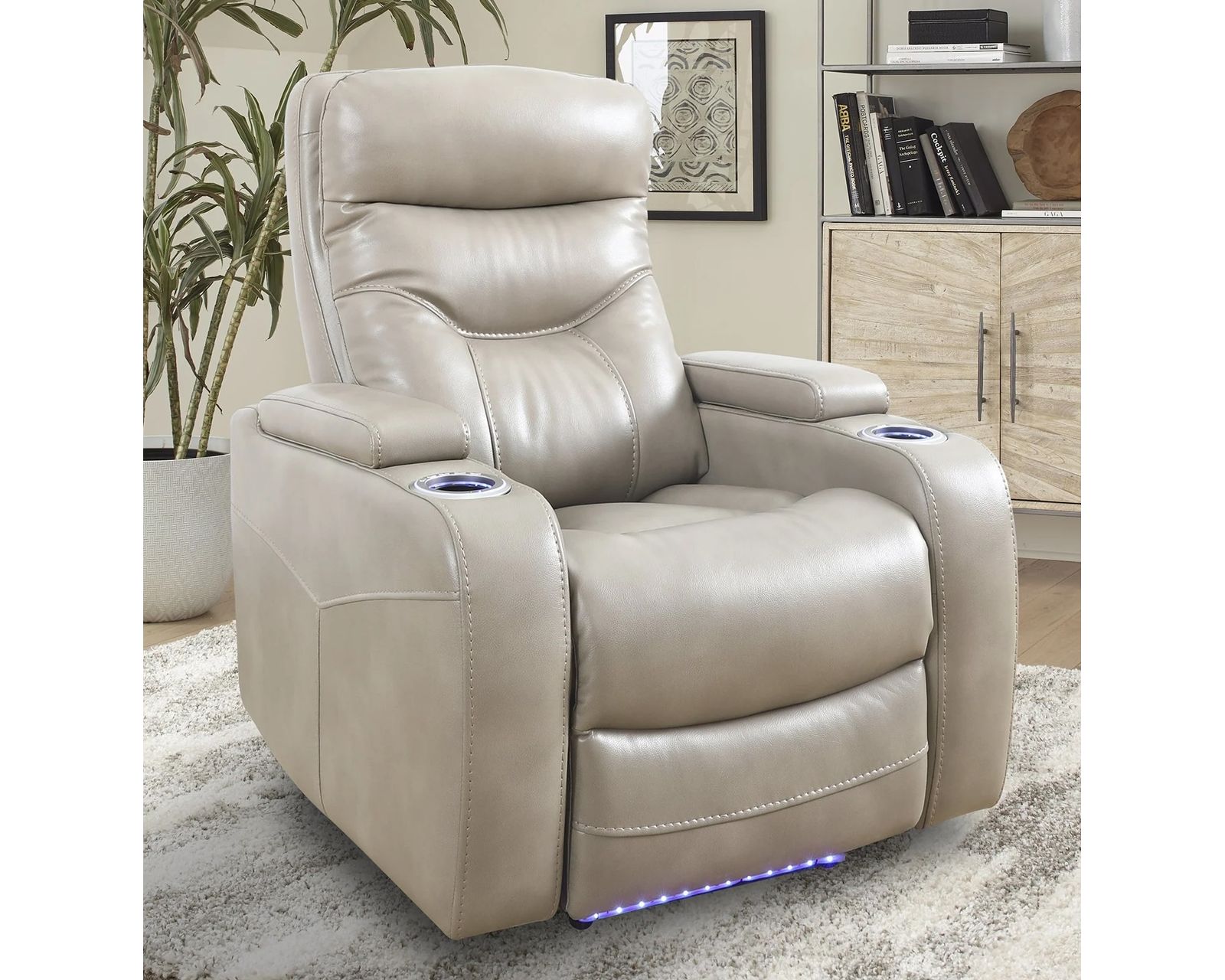 Origin Swivel Glider Home Theater Recliner Linen (Leather like fabric) In stock - Fast shipping - Origin Power Headrest Power Home Theater Recliner