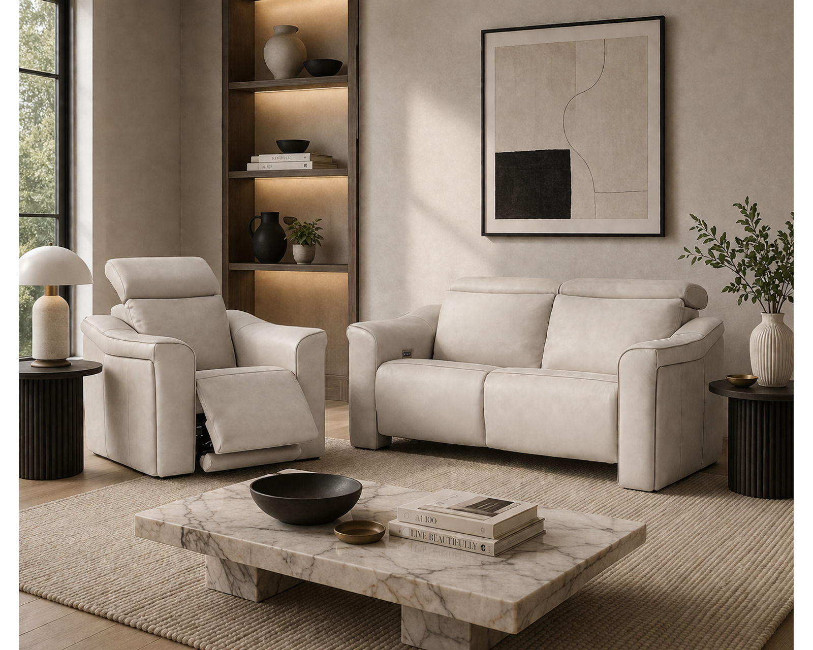 Bennett Dual Power Reclining Sofa — Available in Standard & Wide Cushions, 140+ Leather Options, and 84", 88", or 116" Widths - Premium Comfort Without Compromise