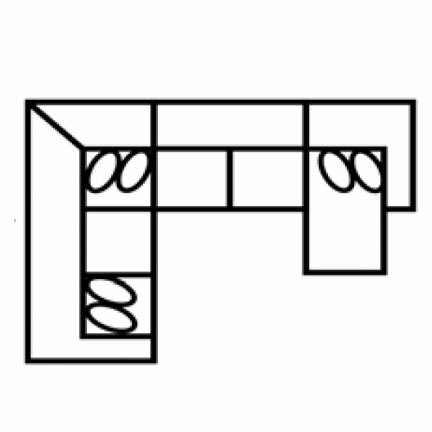 Layout F: Three Piece Sectional 94" x 119"