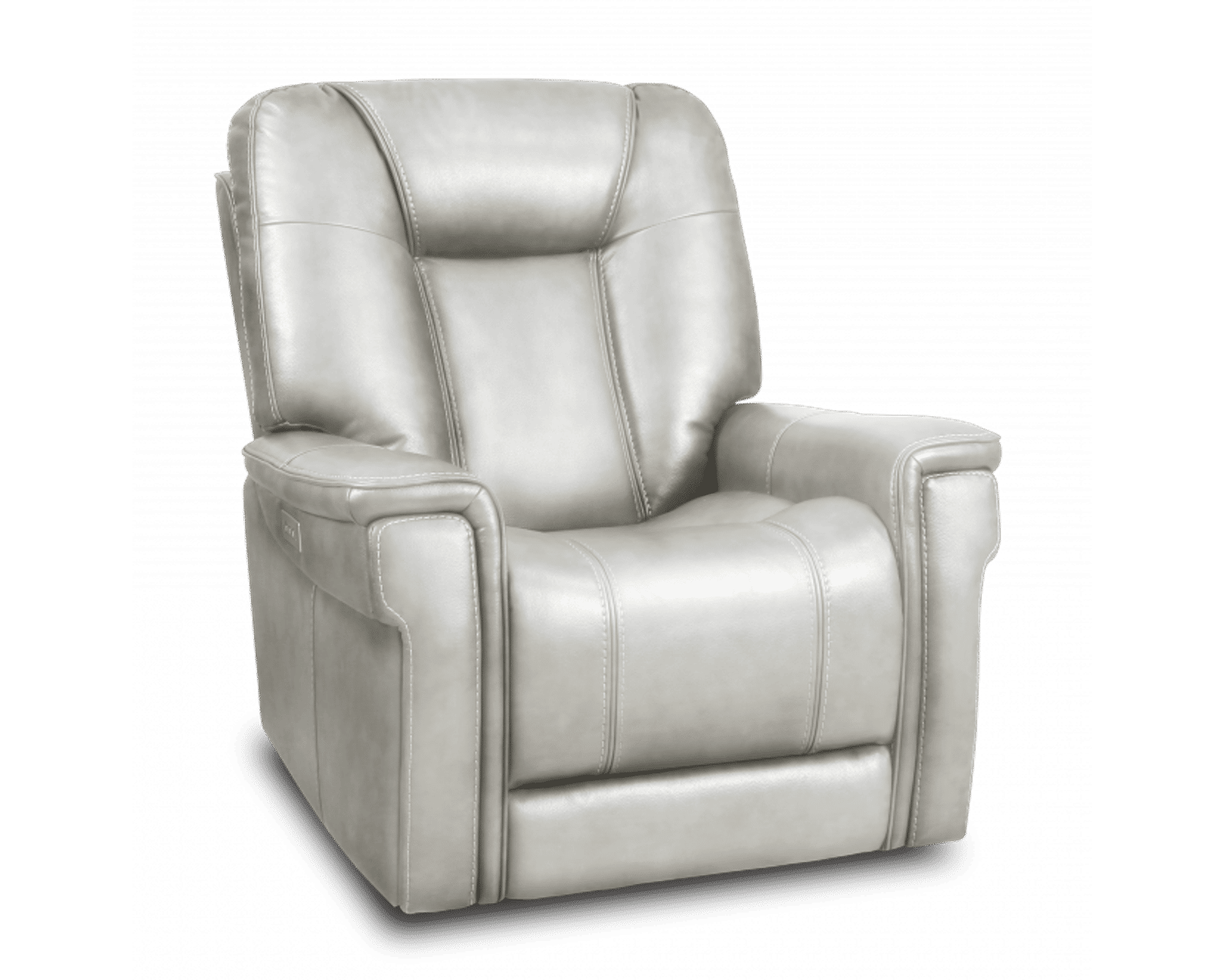  Sanibel 88" Sofa w/Power Recline, Power Head Rests & Power Lumbar (Lay Flat) Storm Leather (In stock) - Also available in leather color Dove