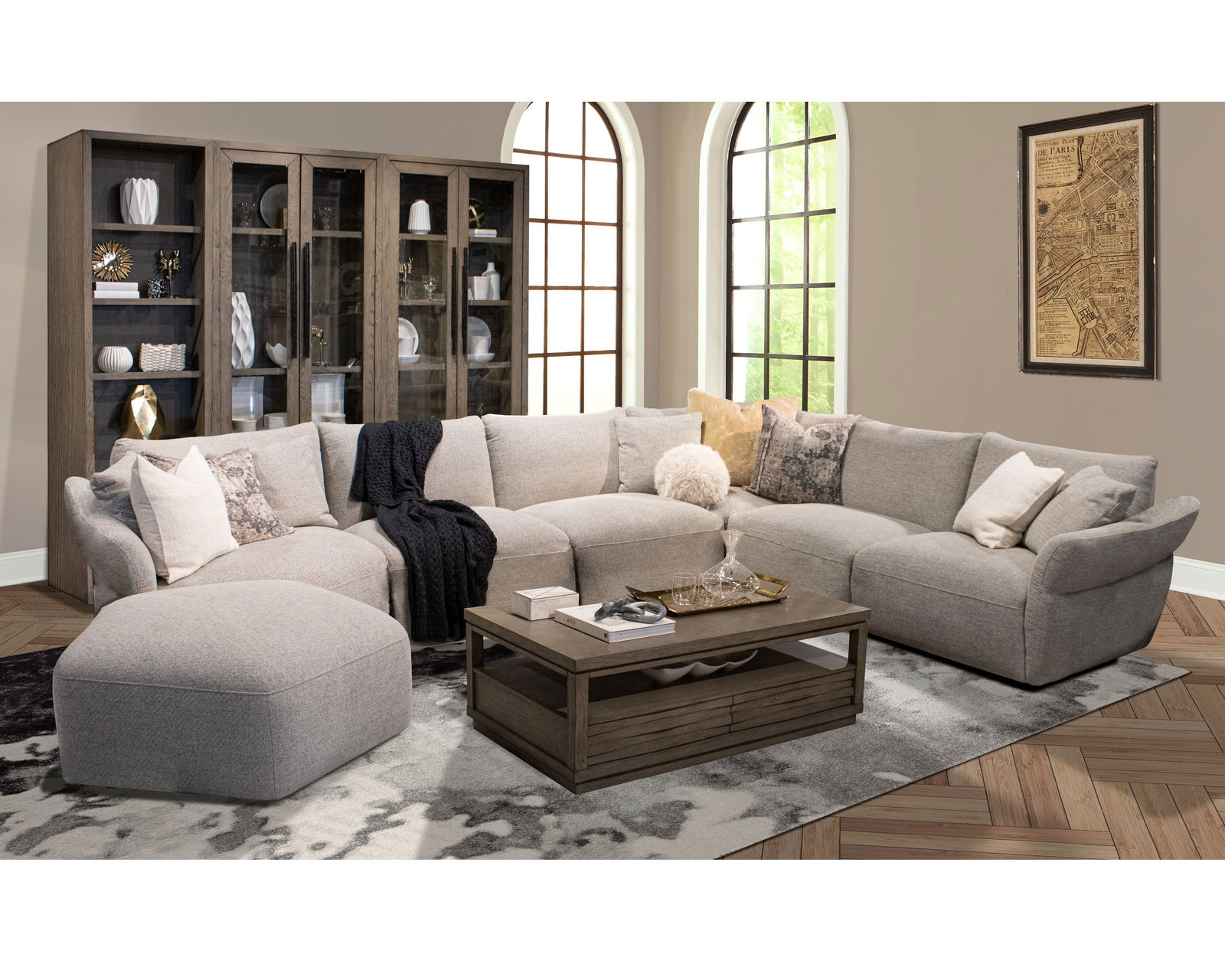 Playful 5 Piece Stationary Sectional (On Sale) In stock - Fast shipping - Sectional Layout B:  Playful Stationary Sectional