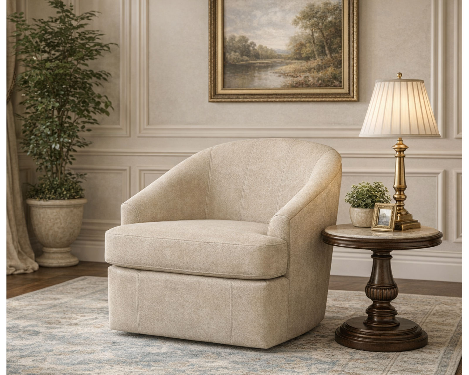 Julien 5J00 Leather Swivel Chair (29 Top-Grain Leather Choices) - Beautifully Crafted. Exceptionally Comfortable.