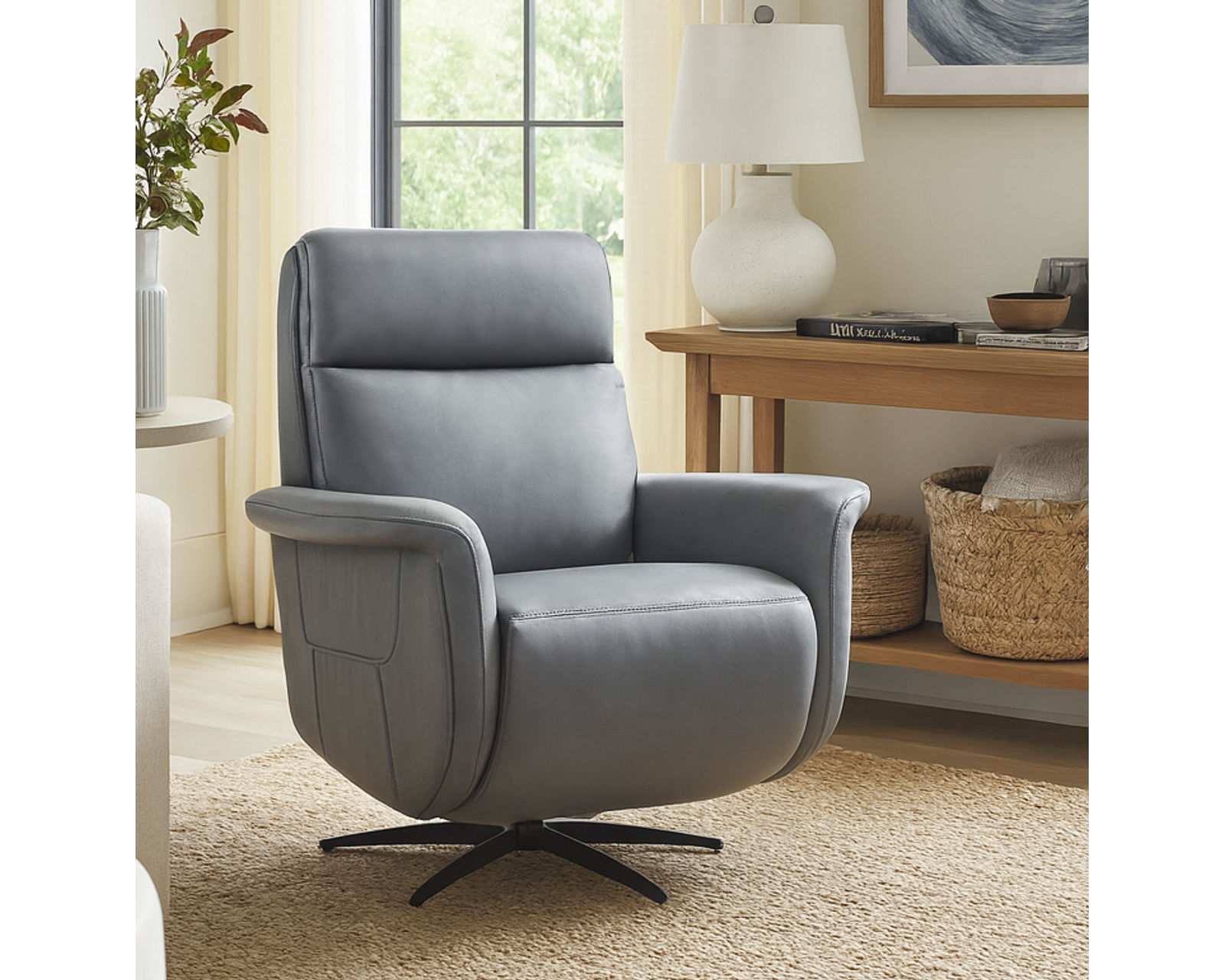 Haven Leather Zero Gravity Triple Power Swivel Recliner with Heat, Massage & Ventilation (2 colors) in stock - Haven Triple Power Swivel Recliner with Heat, Massage & Ventilation