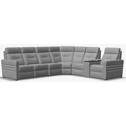 Layout C: Four Piece Reclining Sectional 123" x 111" (2 recliners)