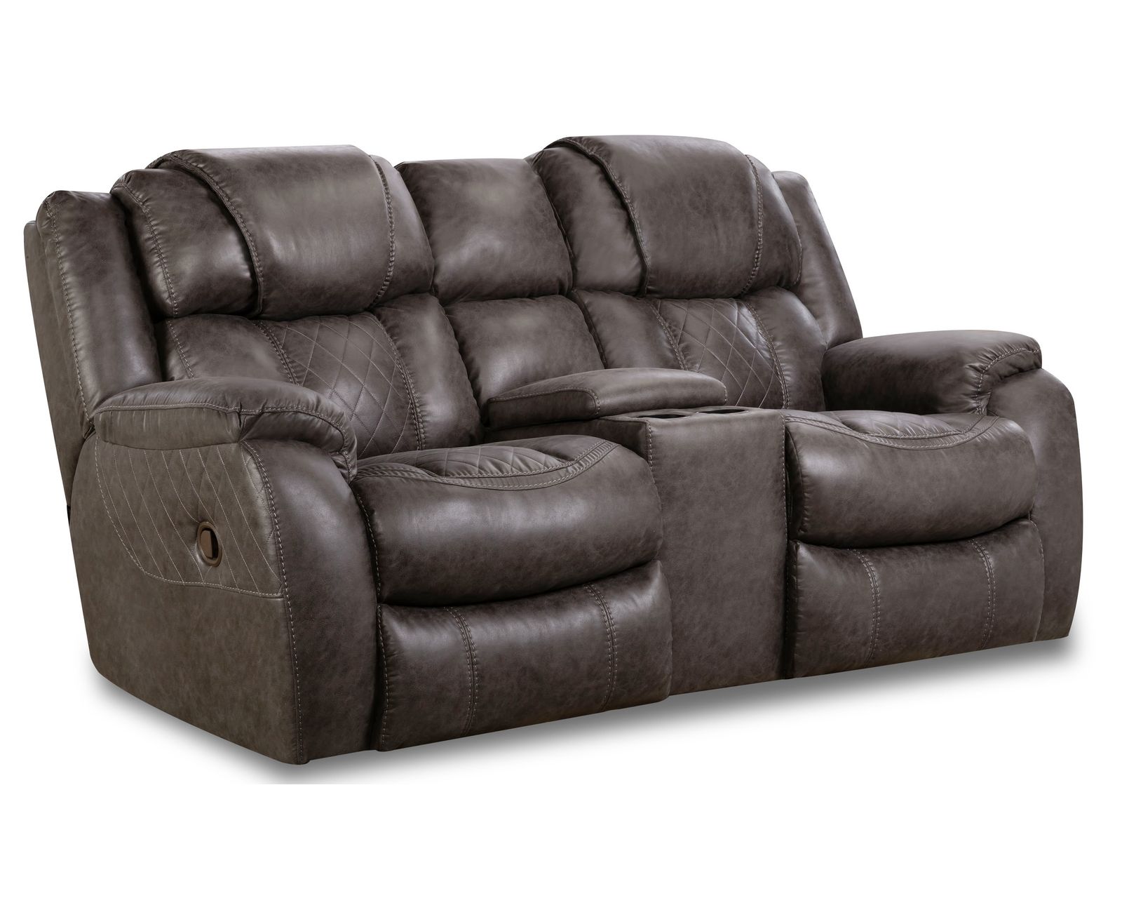 Rayna 88" Double Reclining Sofa Grey (In stock) - Rayna 78" Reclining Console Loveseat