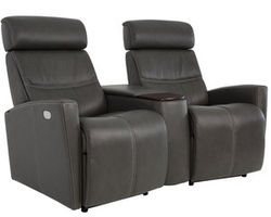 Milan Three Piece Home Theater Sectional (+40 leathers) 63" wide