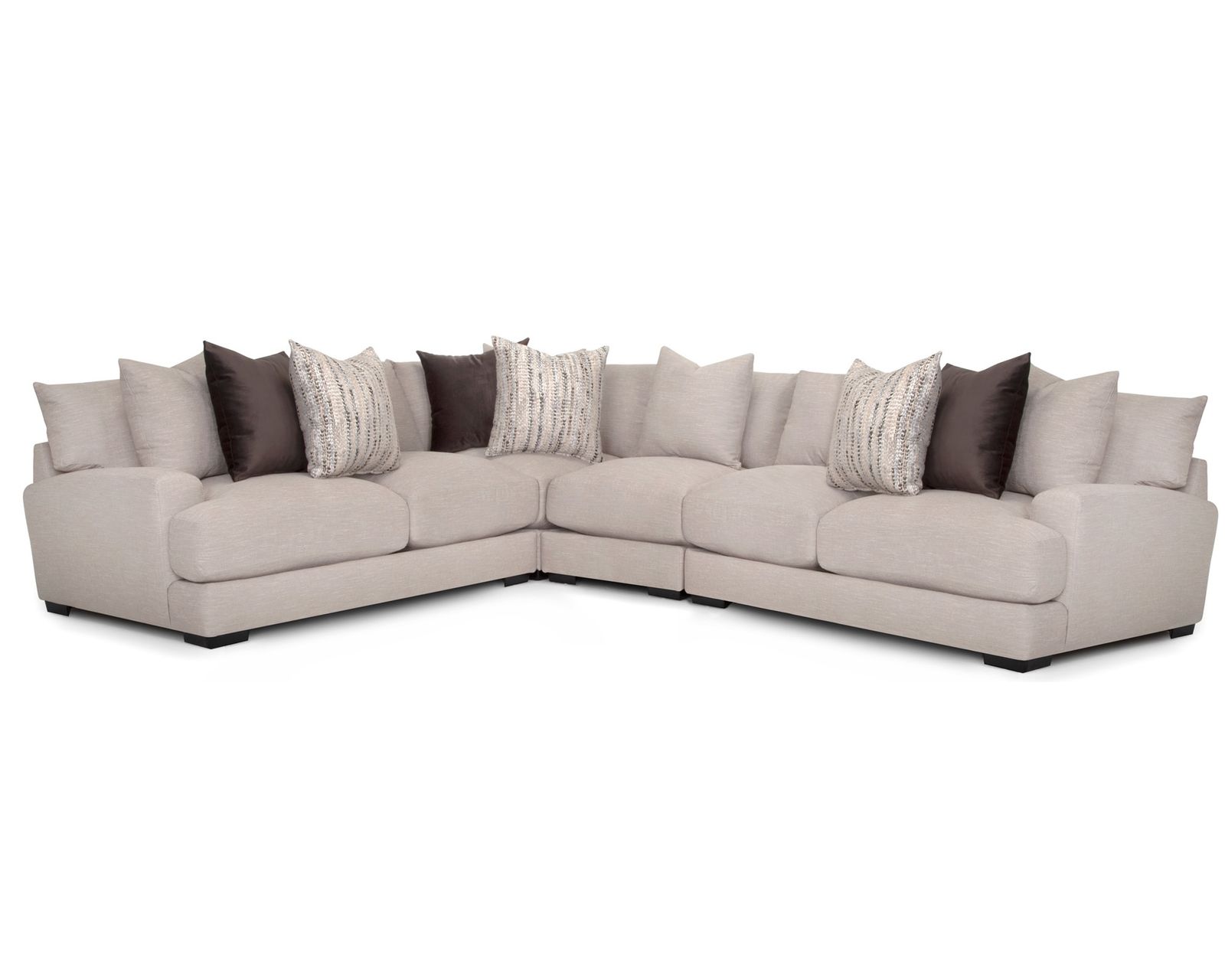 Hannigan 808 Modular Sectional (Designer Style. Sink-In Comfort. Made for the Way You Live.) - Layout I: Four Piece Sectional 115" x144.5