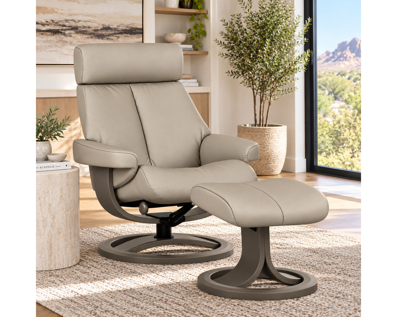Nordic 85 Reclining Chair & Footstool (IN STOCK) Scandinavian Comfort. Personalized from Head to Toe - Available in Large or Extra Large Sizes