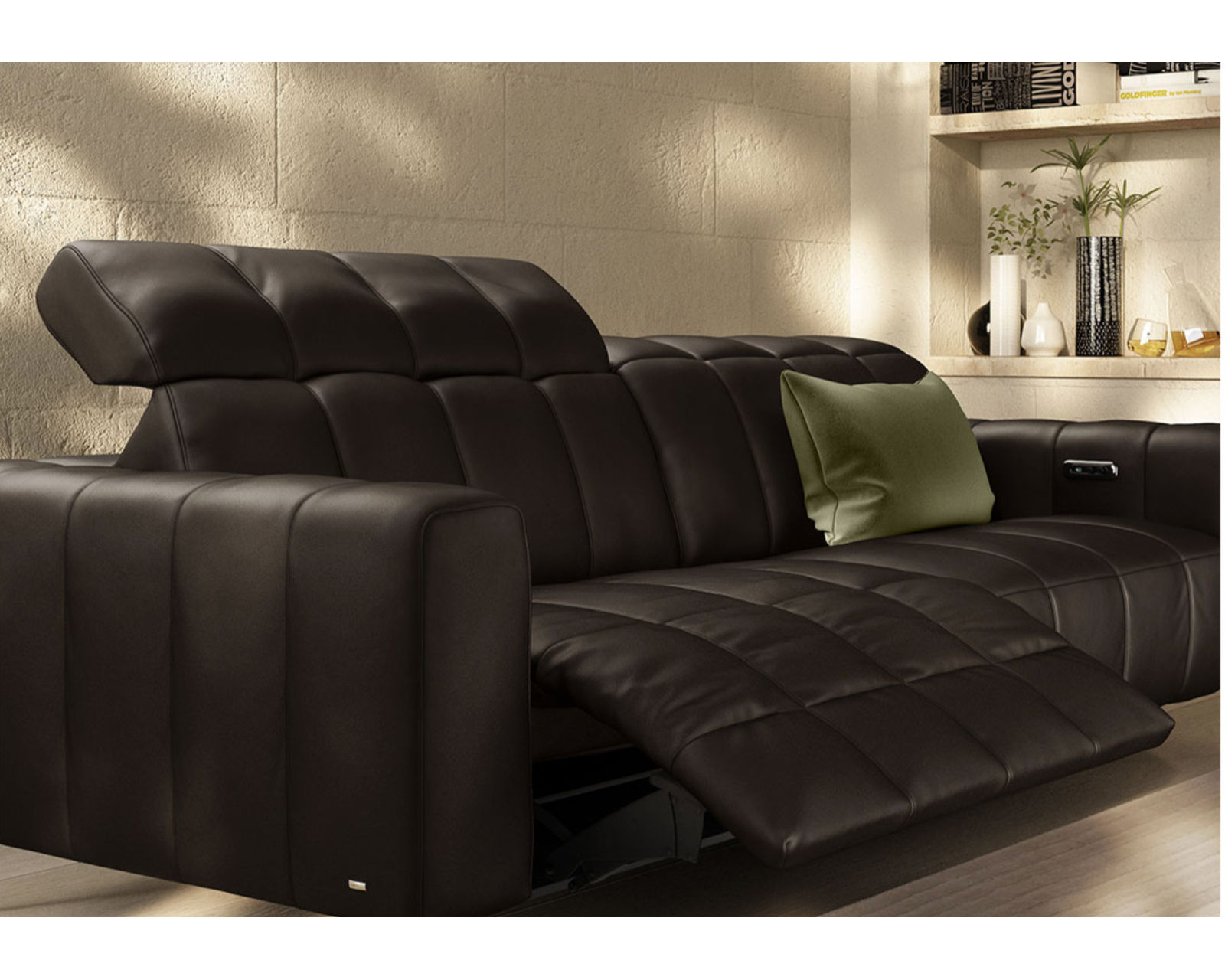 Portento C142 Power Reclining Sofa (91") +50 leathers - Portento 91" Power Reclining Sofa (two cushions)