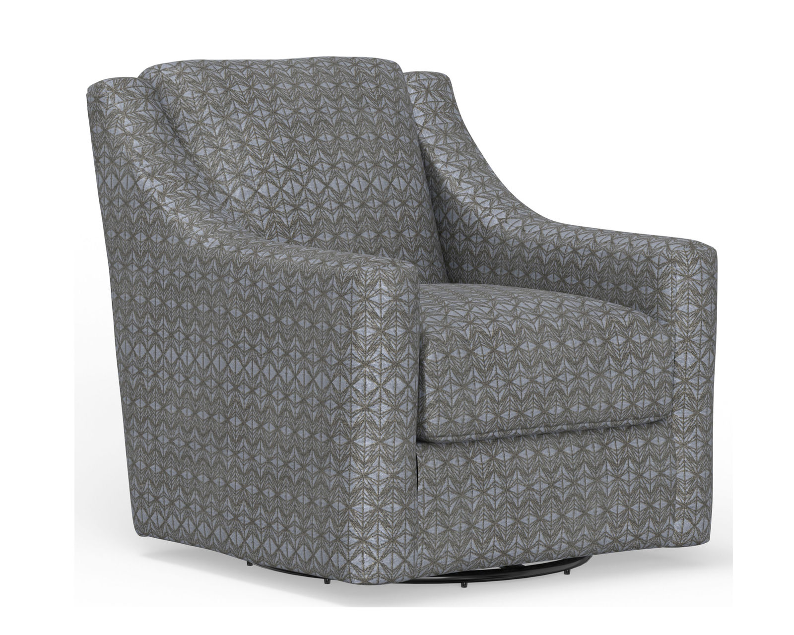 Hyde Park 94" Stationary Sofa (2 colors) includes pillows - Hyde Park Swivel Chair in Pewter