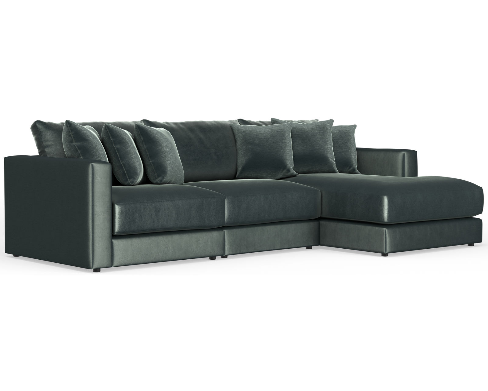 Remington 2245 Stationary Sectional (Includes Pillows) extra wide - Layout B: Three Piece Sectional 131" x 72" Pine