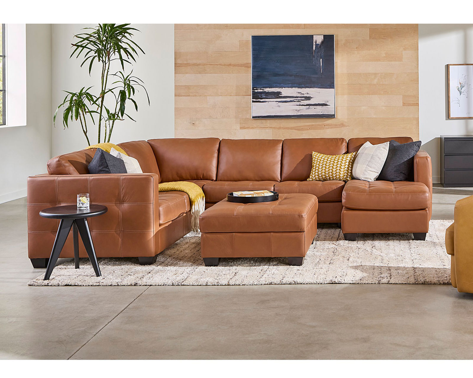 Barrett 77558 Sectional (+100 leathers) - Layout D: Three Piece Sectional 96" x 122"