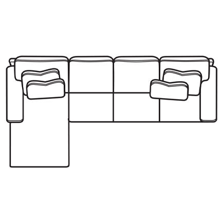 Layout A: Two Piece Sectional 65" x 118"