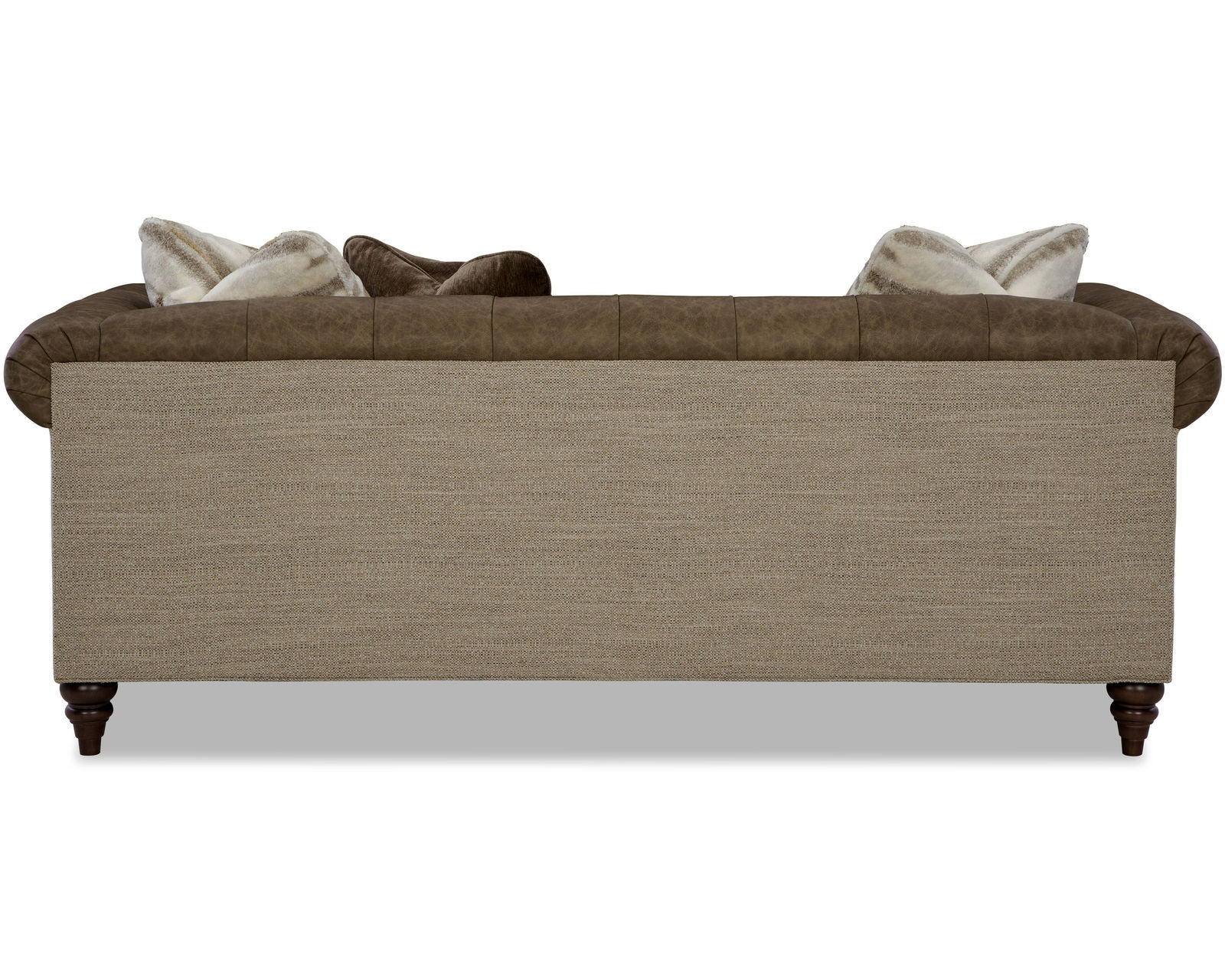 Chesterfield LF7431 Leather and Fabric Sofa (88" or 99") - Classic Chesterfield styling