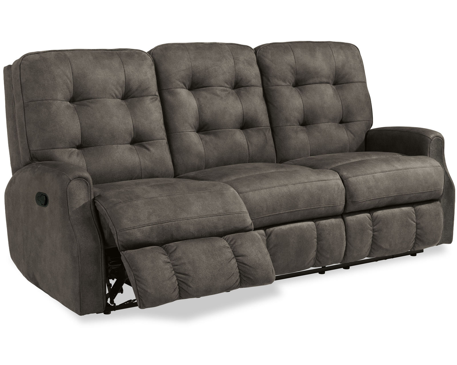 Devon 84" Fabric Reclining Sofa (Colors Available) - A smooth reclining mechanism lets you change angles effortlessly