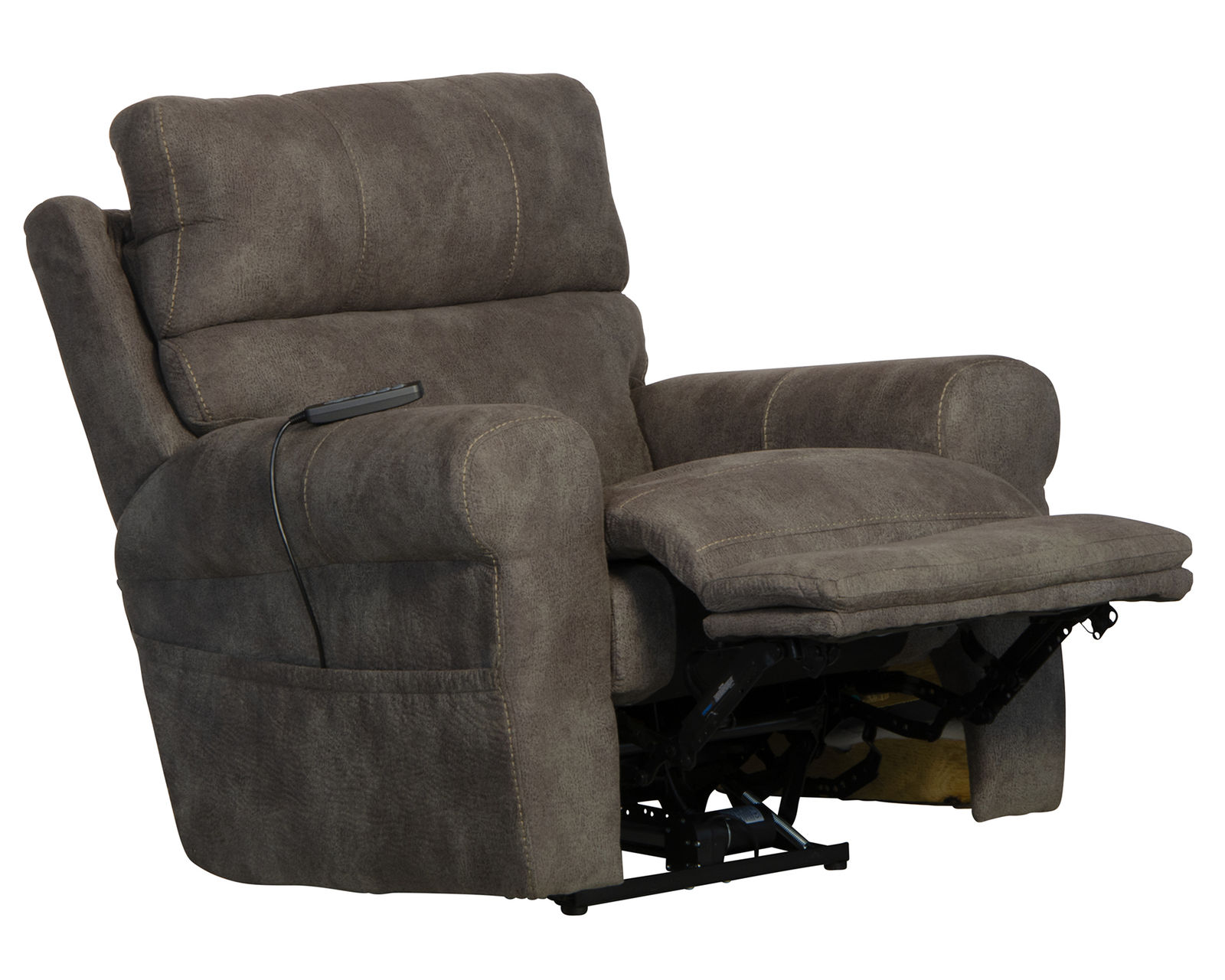Tranquility 87" Power Reclining Lay Flat Sofa with Power Headrests, Deep Tissue Massage, Heat & Center Drop-Down Table (includes pillows) - Tranquility Lay Flat Power Headrest Power Recliner with Heat/Massage/Lumbar