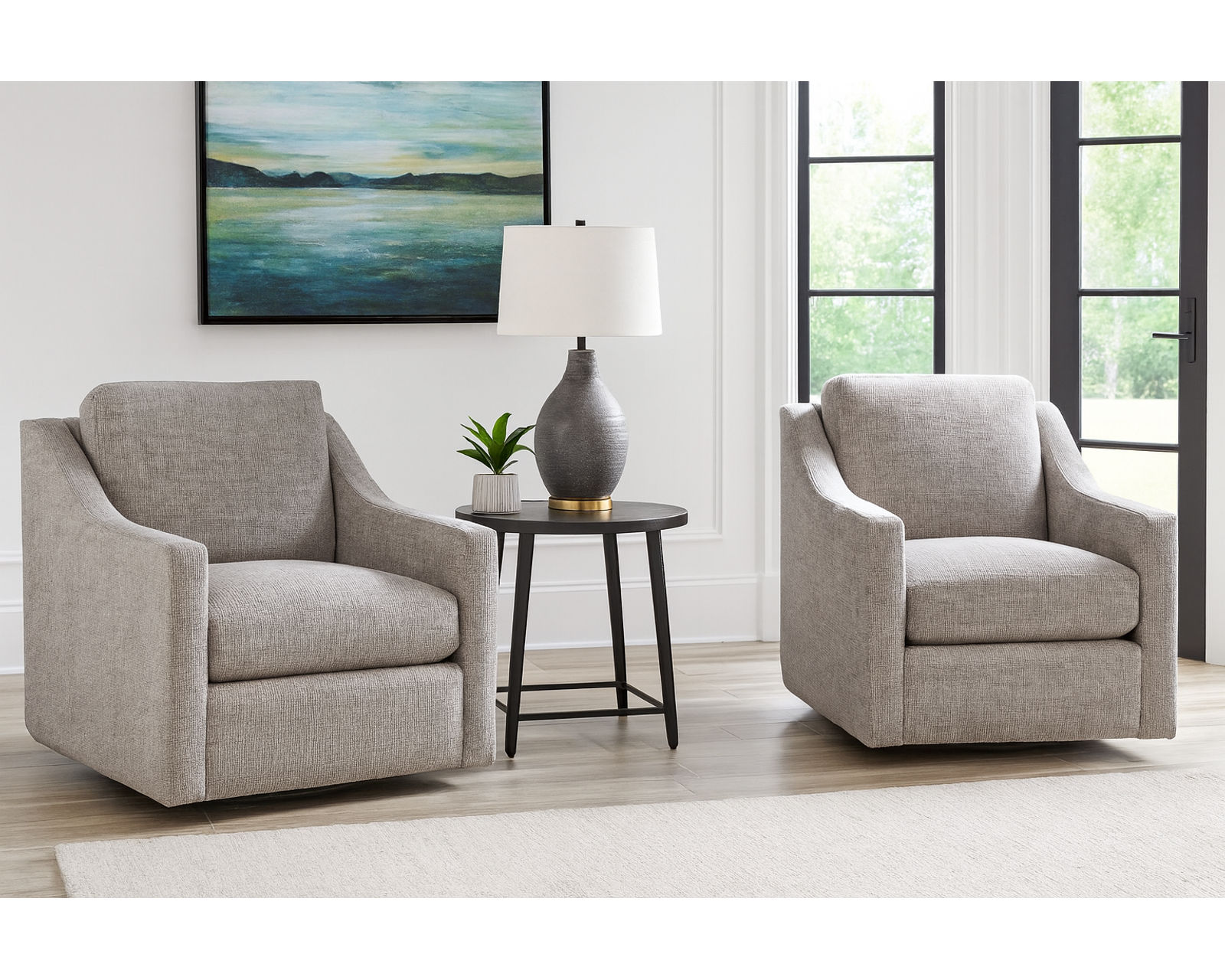 Oliver 81" Stationary Sofa (+69 fabrics) - Oliver Swivel Chair
