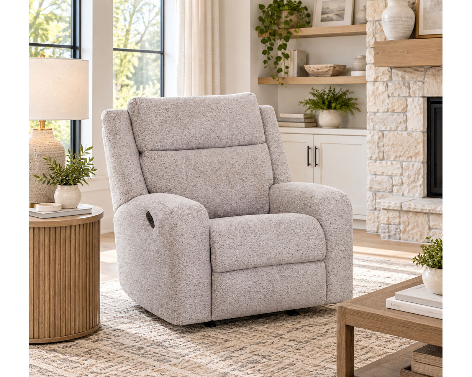 Logan 92" Reclining Sofa with Drop-Down Table & Cupholders (Modern Comfort. Smart Convenience. Available Neori™ Air Massage) - Motion Made for Real Life.