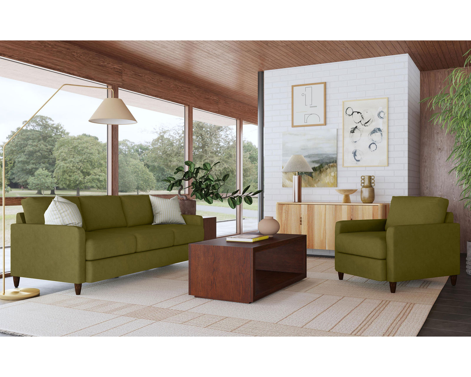 Fern  5011 Sofa (+100 fabrics) 84"