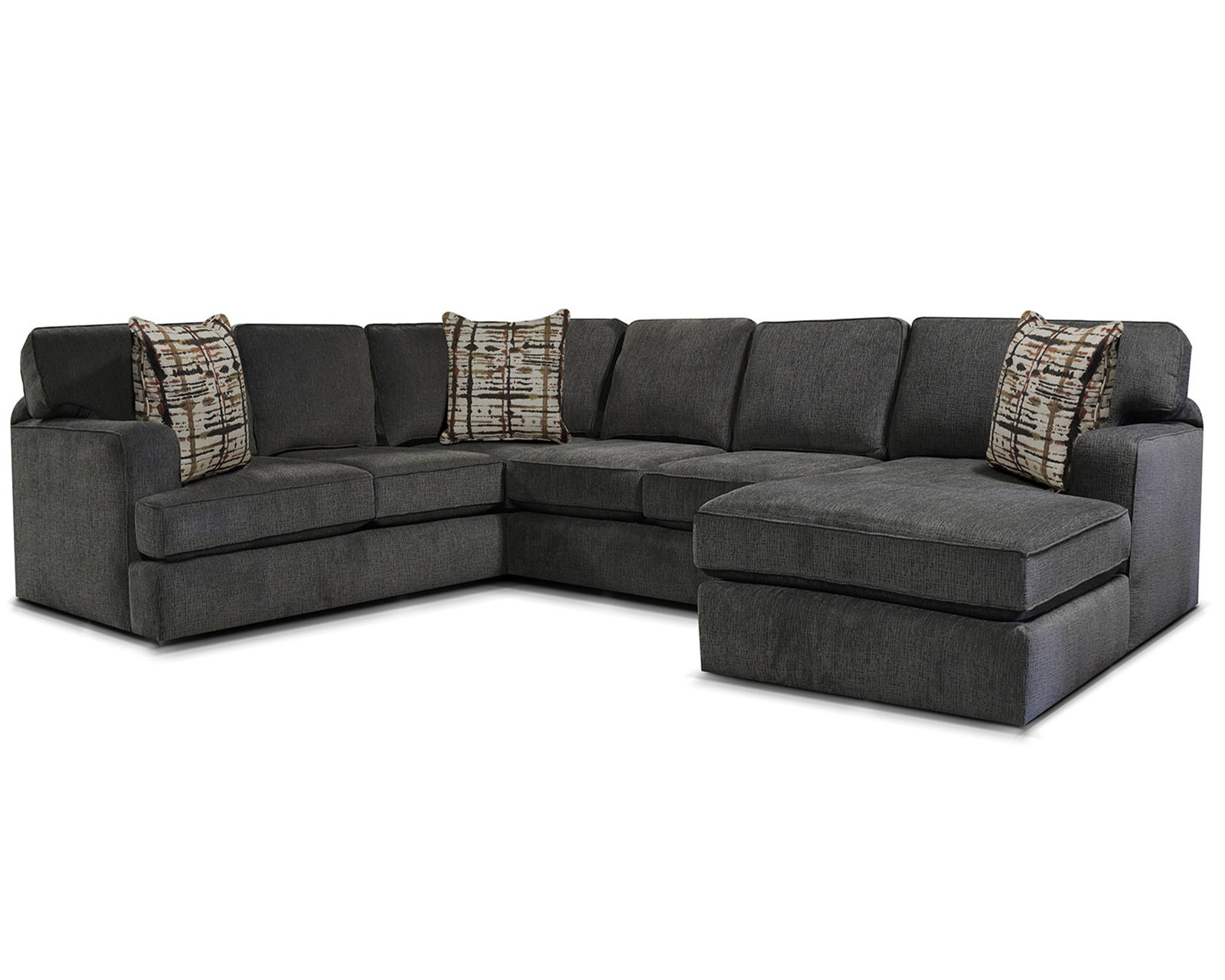 Rouse Stationary Sectional  (+101 Standard and Performance Fabrics) - Layout F: Three Piece Sectional 101" x 131" x 68"