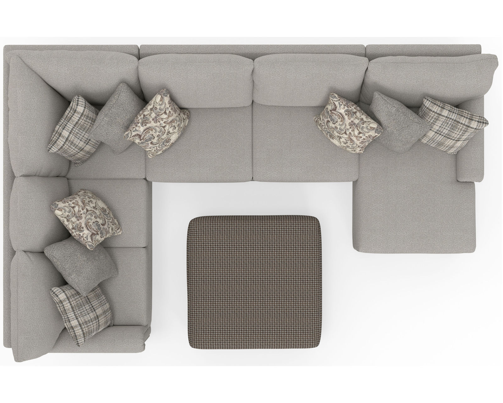Livingston 3345 Modular Sectional (includes pillows) - Layout G: Three Piece Sectional 97" x 154" x 66" (ottoman available)