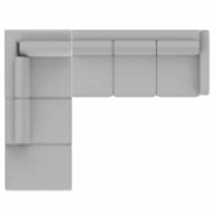 Layout C: Three Piece Sectional 91" x 126"