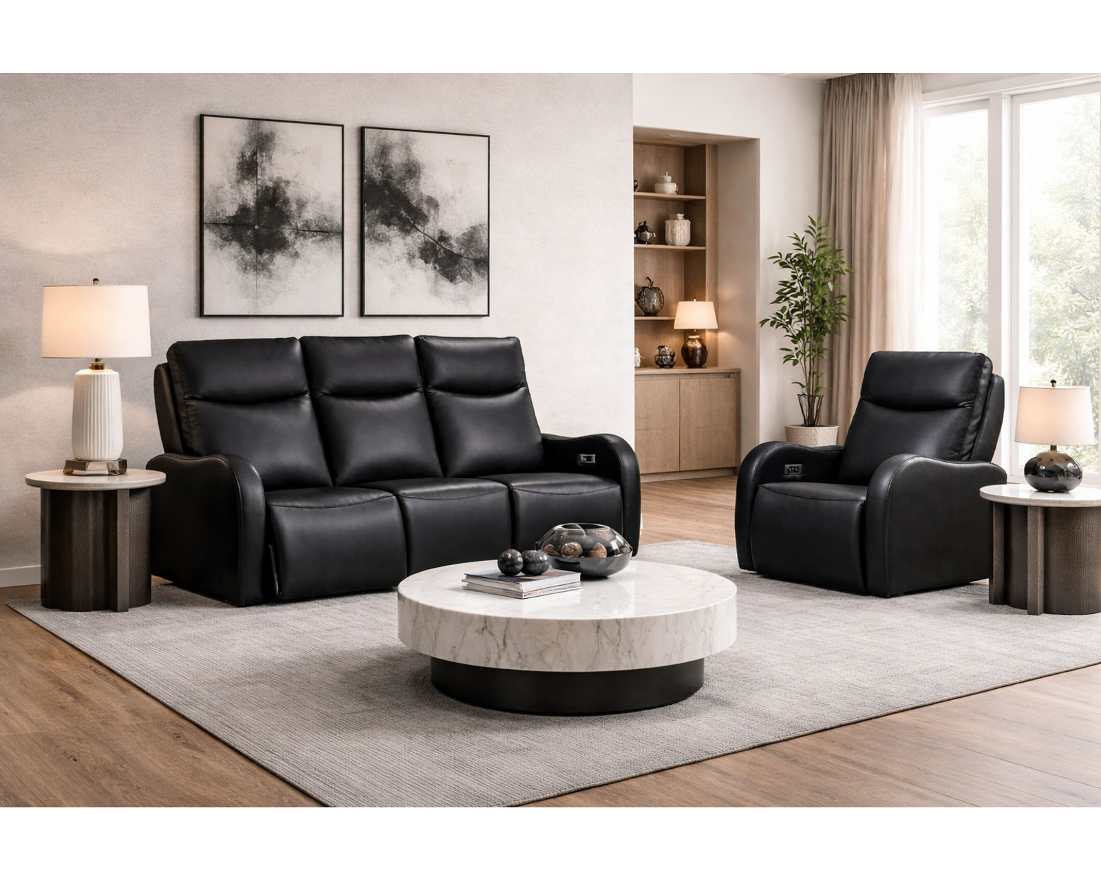 Laurence 83" Power Headrest Power Reclining Sofa (+140 leathers) - Endless Custom Options. One Perfect Fit.