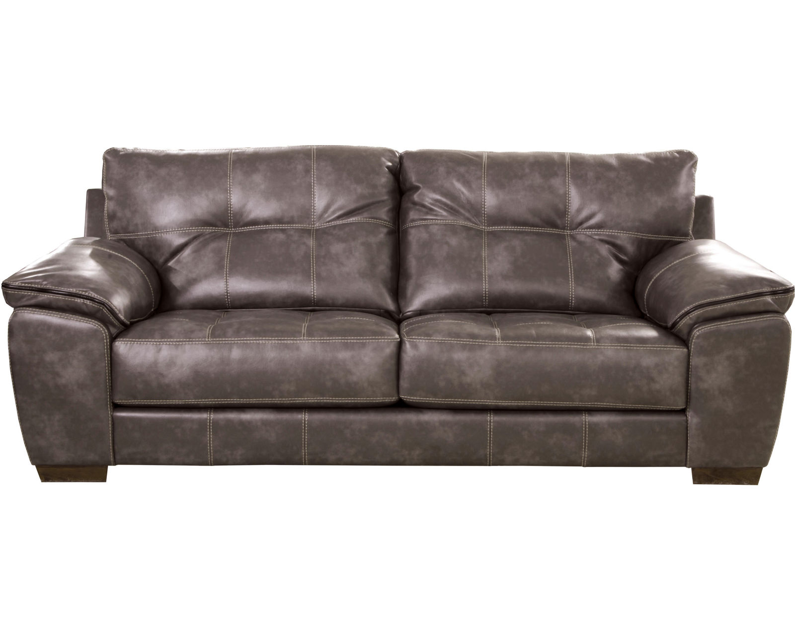 Hudson 97" Faux Leather Sofa (Includes Pillows) - 2 Colors