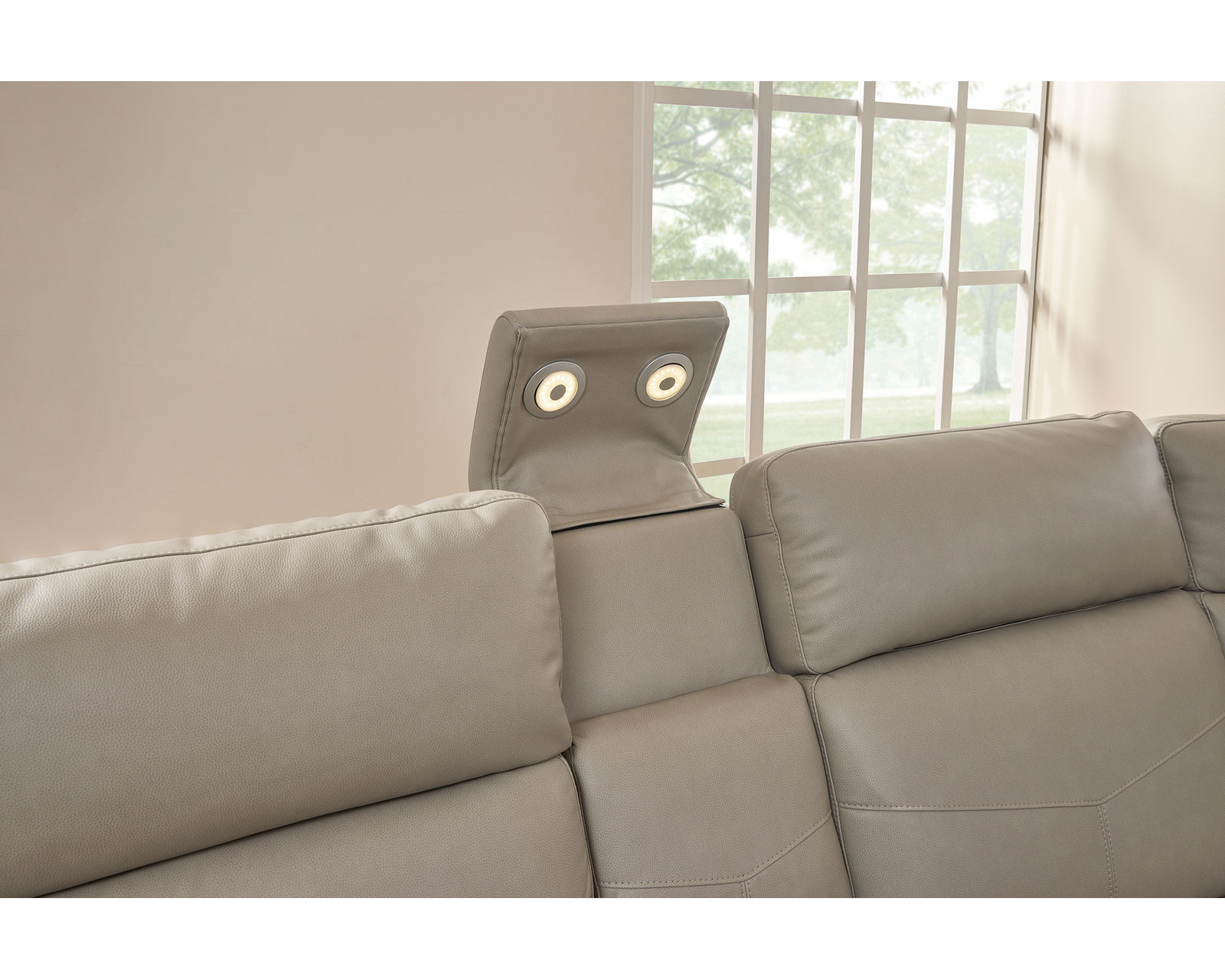 Vernon 1592 Triple Power Reclining Sectional with Heat and Massage (2 colors) 386-01 - In stock - Touch Lighting