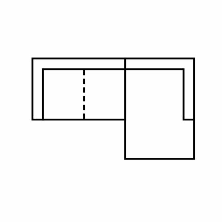 Layout A: Three Piece Sectional 98" x 63"