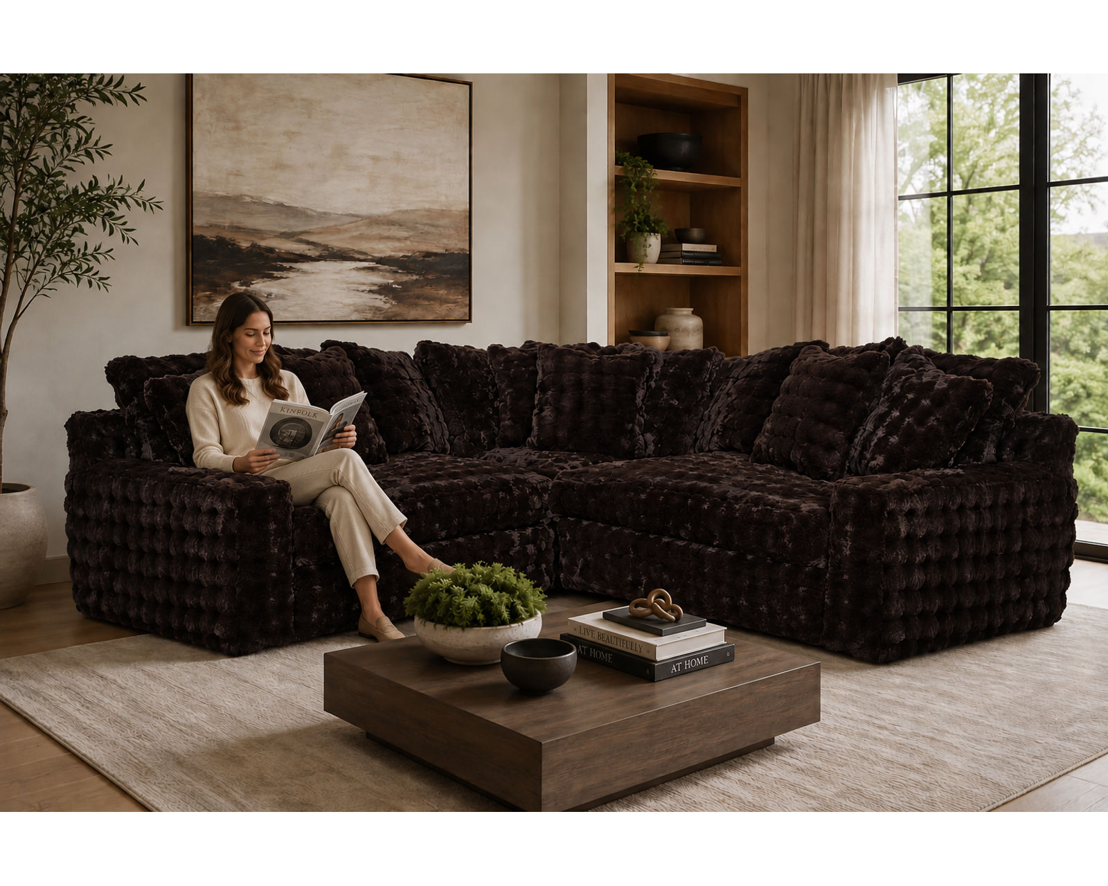 Angel 878 Modular Sectional (A Little Piece of Heaven — Oversized Comfort Made for Serious Lounging) 2 colors - The Luxury Look You Love—At a Price You’ll Love.