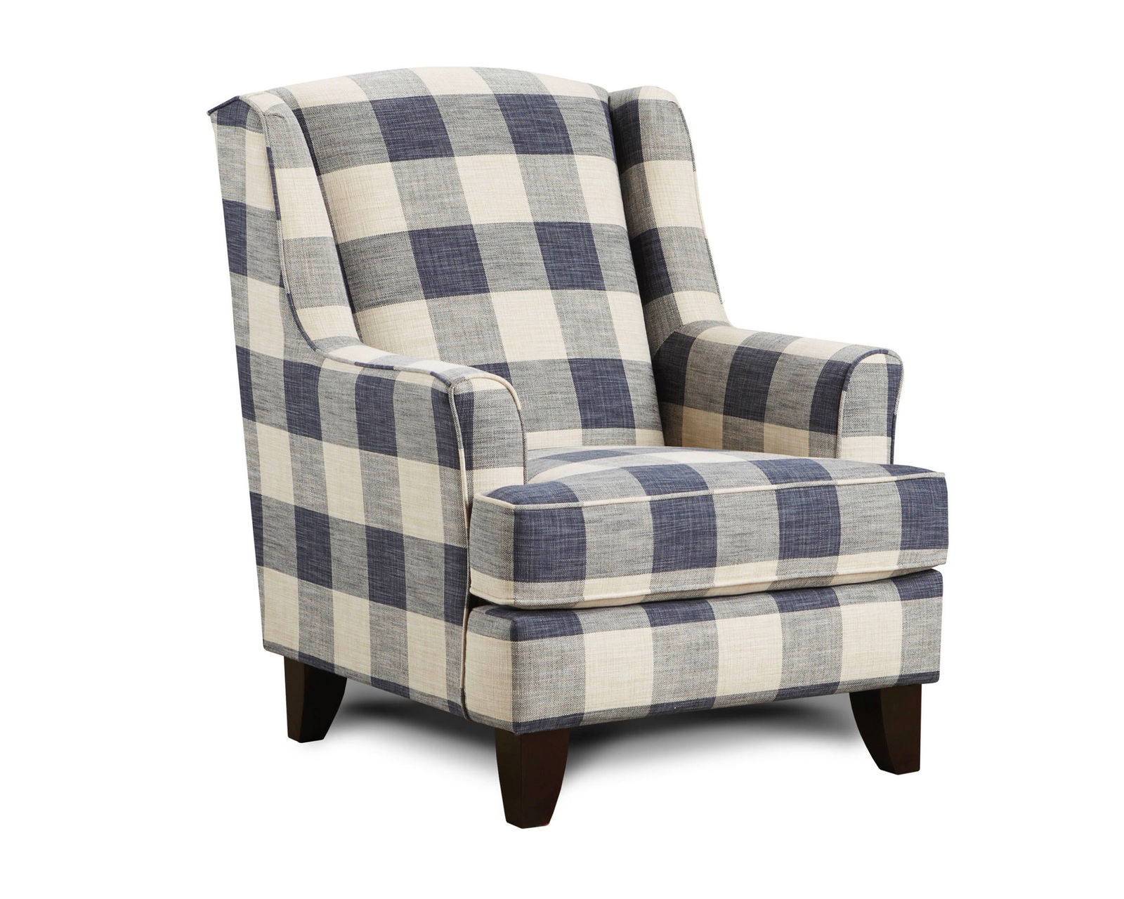 Catalina 96" Linen 4 Piece Living Room (Includes sofa, 2 chairs and cocktail ottoman) - Yucatan Indigo Accent Chair