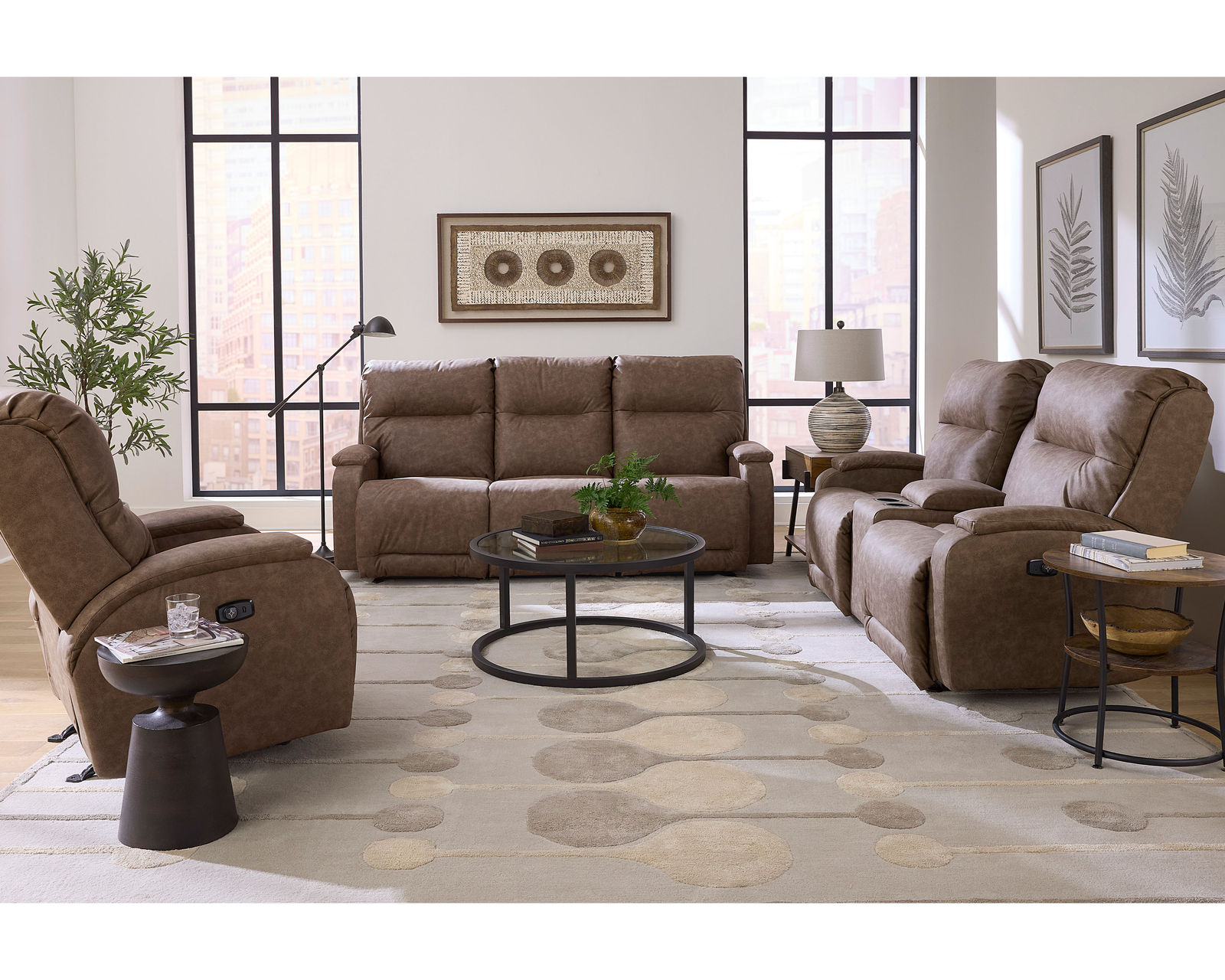 Maverly 88" Reclining Sofa (+130 fabrics) - Maverly 76" Console Reclining Loveseat