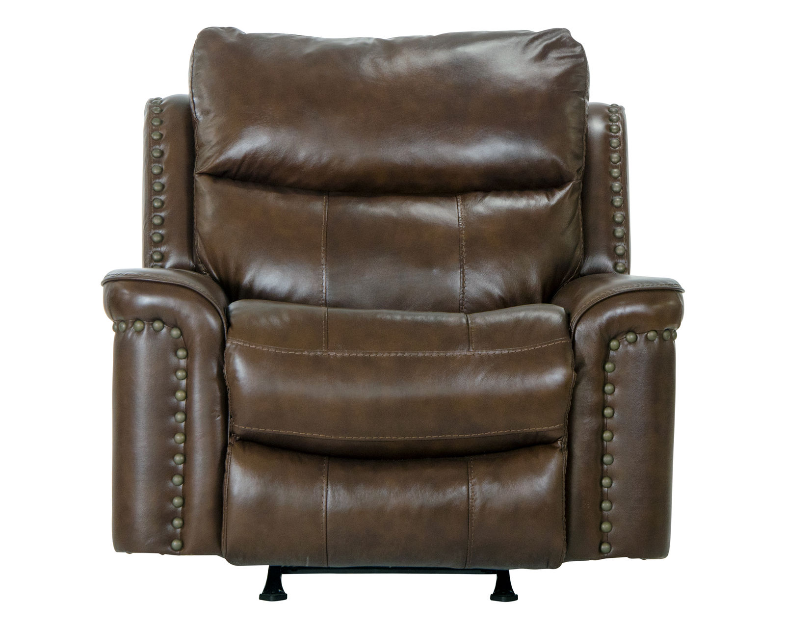Ceretti 87" Italian Leather Brass Nail Head Power Reclining Sofa - Engineered for Relaxation. Crafted for Life.