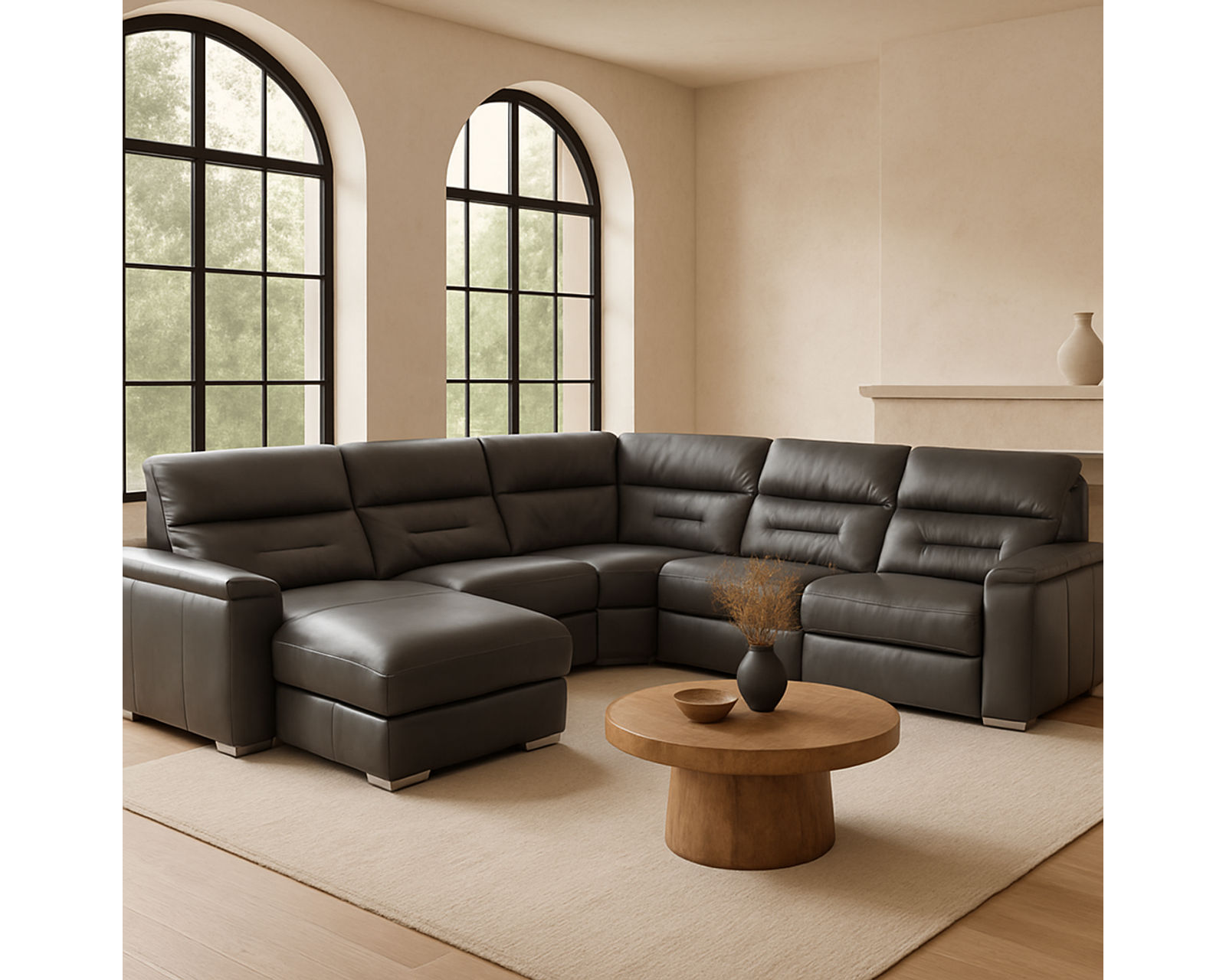Keoni 44000 Power Headrest Power Reclining Sectional (+100 leathers)