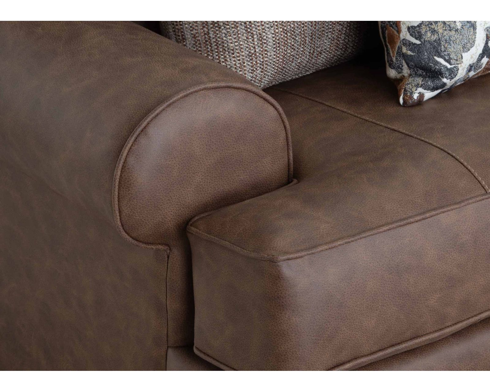 Langston 97" Sofa (Rich Leather-Like Style. Relaxed Comfort) - Beautiful Rooms Don’t Have to Cost a Fortune.