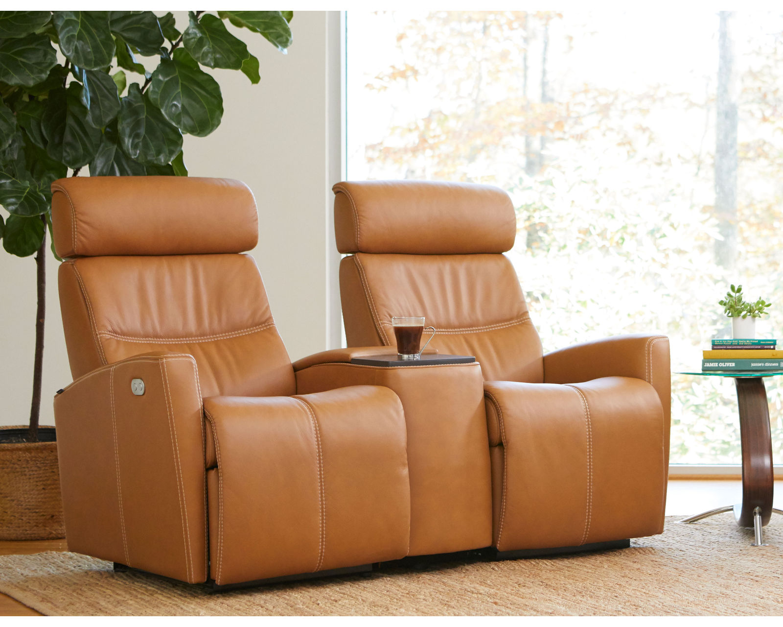 Milan Three Piece Home Theater Sectional (+40 leathers) 63" wide - Milan Three Piece Home Theater Sectional (+40 leathers) 63" wide