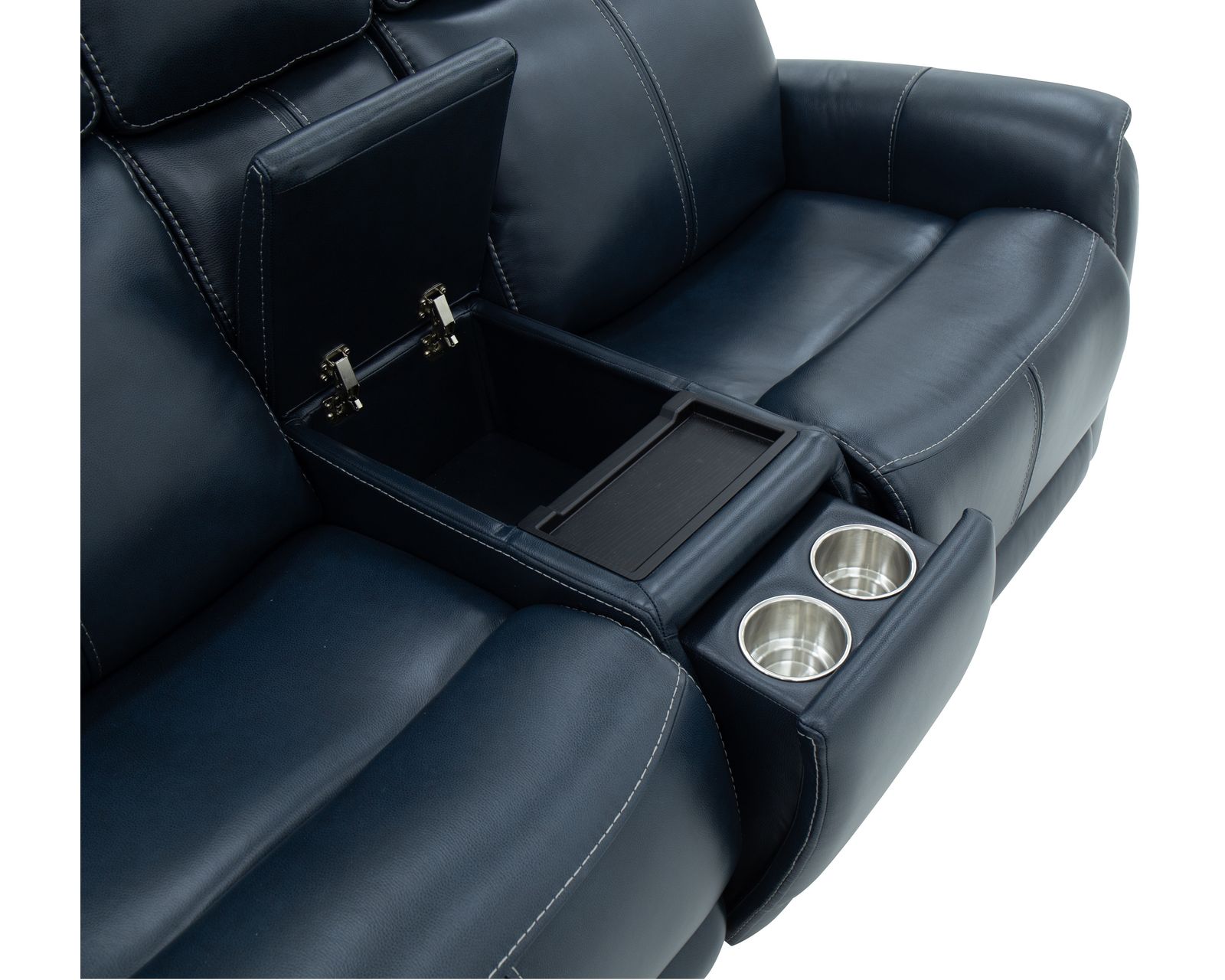 View 1524 Triple Reclining Sofa (050-01) +3 colors - In stock - Reclining Console Loveseat features Wireless Charging, Cupholders and Storage