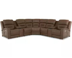 Washington 41067 Power Headrest Power Reclining Sectional (+100 leathers)
