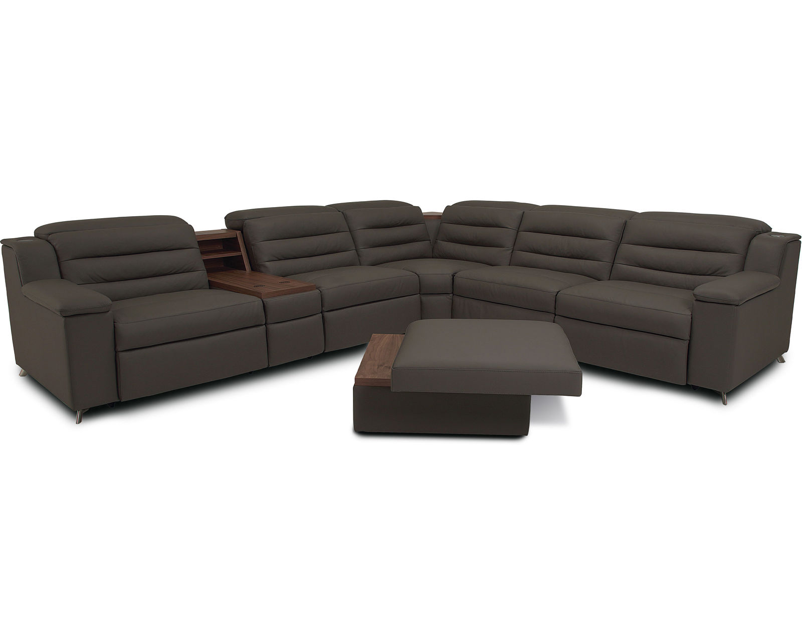 Lotus 44012 Reclining Sectional (+200 colors) - Layout C: Five Piece Reclining Sectional 142" x 127"