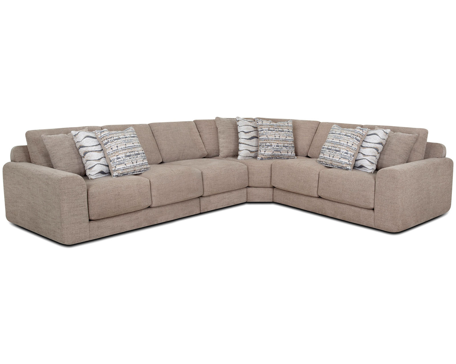 Havana 830 Modular Sectional (Modern Comfort Flexible Design) - Layout B: Four Piece Sectional 127" x 97" 